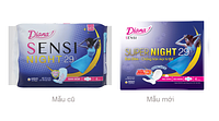 Băng vệ sinh ban đêm Diana Sensi khô thoáng có cánh 29cm gói 4 miếng