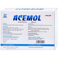 Acemol 325mg Nadyphar (40 vỉ x 10 viên) là thuốc giúp giảm đau và hạ sốt.