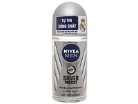 Lăn khử mùi Nivea Men Silver Protect ngăn vi khuẩn gây mùi chai 50ml