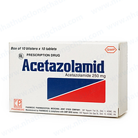 Viên nén Acetazolamid 250mg Pharmedic dùng để điều trị glôcôm và động kinh nhẹ (10 vỉ x 10 viên)