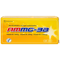AMMG-3B điều trị bệnh lý thần kinh do thiếu vitamin B1, B6, B12 hộp 5 vỉ x 10 viên