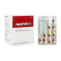 Thuốc Aginfolix 5 Agimexpharm phòng và trị thiếu acid folic (10 vỉ x 10 viên)