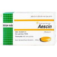 Thuốc Aescin 20mg được dùng để điều trị tình trạng suy tĩnh mạch mãn tính, giãn tĩnh mạch chân, và bệnh trĩ (3 vỉ x 30 viên)