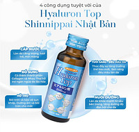 TOP HYALURON Nước Uống Cấp Ẩm Da (Hộp 10 Chai)