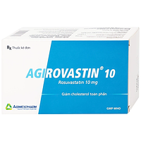 Thuốc Agirovastin 10 Agimexpharm điều trị tăng cholesterol máu (6vỉ x 10 viên)