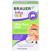 Brauer Ultra Pure DHA cho trẻ em hộp 60 viên