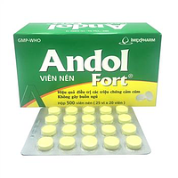 Andol Fort trị các triệu chứng giảm đau sổ mũi (hộp 500 viên)