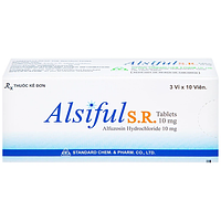 Alsiful S.R 10mg Standard điều trị phì đại lành tính tuyến tiền liệt (Hộp 3 vỉ x 10 viên)