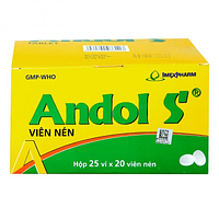 Andol S Imexpharm điều trị các triệu chứng cảm sốt, nhức đầu (hộp 500 viên)