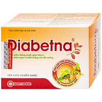 Diabetna Nam Dược hỗ trợ giảm đường huyết, giảm HbA1c (4 vỉ x 10 viên)