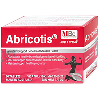 Sản phẩm Abricotis Probiotec giúp tăng cường sức khỏe cho xương và cơ bắp, bổ sung canxi (6 vỉ x 10 viên)
